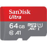 Minneskort & USB-minnen SanDisk Ultra microSDXC Class 10 UHS-I U1 A1 140MB/s 64GB +SD adapter