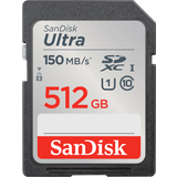 512 GB - SDXC Minneskort & USB-minnen SanDisk SDXC Ultra 512GB 150mb/s C10 UHS-I