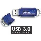 Integral USB-minnen Integral kurir 32 GB krypterat USB-flashminne – håll känslig data säker med USB-hårdvarukryptering – USB-flashminne med FIPS 197 säkerhetsstandard för att hjälpa till med GDPR-överensstämmelse