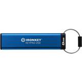 8 GB USB-minnen Kingston IronKey Keypad 200 8GB USB 3.2 Gen 1