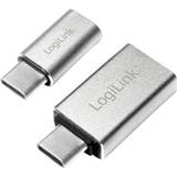USB-kabel Kablar LogiLink USB-C > USB + USB-C > MicroUSB