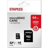 Staples Minneskort & USB-minnen Staples Minneskort MicroSDHC/XC 64GB