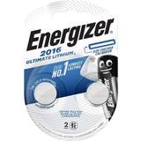 Batterier - Lithium Batterier & Laddbart Energizer Ultimate Lithium Batteri CR2016 BP2-pack