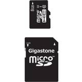 Gigastone Minneskort & USB-minnen Gigastone Micro SD HC C10 U1 med SD-adapter 8GB Flerfärgade