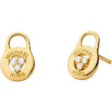 Halsband Michael Kors Luxe Brilliance Stud Earrings - Gold/Transparent