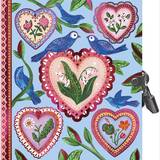 Eeboo Pysselböcker Eeboo dagbog m. lås Hearts & Birds