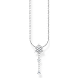 Thomas Sabo Halsband Thomas Sabo Snowflake Necklace - Silver/Transparent