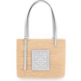Loewe Toteväskor Loewe x Paula's Ibiza Square Basket Small Tote Bag NATURAL WHITE
