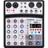 Dj mixerbord BOMGE 4 Channels Audio Sound Mixer Mixing DJ Console USB with 48V Phantom Power 16 DSP Effects PC Computer Recording MP3 Bluetooth