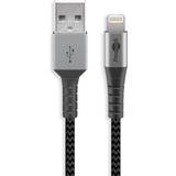 Kablar Goobay Lightning MFi USB-A-kabel, svart, 1.00 meter