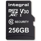 Micro sd kort 256gb Integral card Security Micro SD 4K V30 UHS-1 U3 A1 card 256GB SD adapter)
