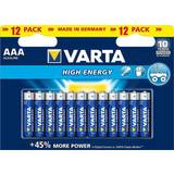 Batterier Batterier & Laddbart Varta BATTERI AAA LONGLIFE POWER LR03 1,5V ALK 12ST