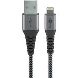 Kablar Goobay Lightning USB-A Textil kabel 0,5