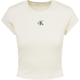 Calvin Klein Dam - Elastan/Lycra/Spandex T-shirts Calvin Klein Slim Rib Cropped T-shirt