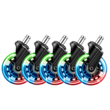 L33T Gamingstolar L33T 3 Inch Universal RGB Gaming Chair Casters - 5 Pieces