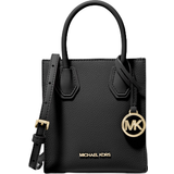 Väskor Michael Kors Mercer Extra-Small Pebbled Leather Crossbody Bag - Black