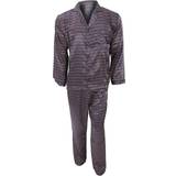 Herr - Röda Pyjamasar Universal Textiles Traditionell Mönstrad Långärmad Satinskjorta För Män Och Underdel Py