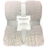 Filtar Highams Luxury Faux Mohair Blankets Grey, Silver