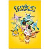 Polyester Tavlor & Posters Grupo Erik Poster, Affisch Pokémon Eevee Evolutions, 61