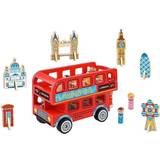 Freemans Wooden Toys 921 TL152A EA trä London buss – 10 stycken (EXP) röd