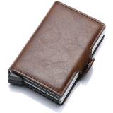 Rfid aluminium pop up plånbok 24.se RFID Wallet with Pop-up - Dark Brown