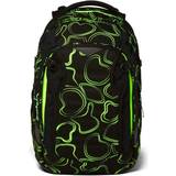 Satch match skolryggsäck ergonomisk, expanderbar till 35 liter, extra framficka, Grön supreme – svart, En Storlek