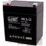 MPL megaBAT MB 5-12 UPS batteri Blybatterier VRLA AGM 12 V 5 Ah Sort