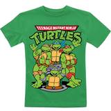 Flickor T-shirts Barnkläder Kid's Teenage Mutant Ninja Turtles Group T-shirt - Green