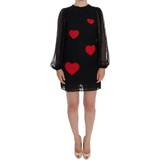 Dolce & Gabbana Korta klänningar Dolce & Gabbana Lace Red Heart Shift Women's Dress