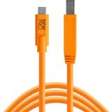 Orange - USB C-USB C - USB-kabel Kablar Tether Tools USB-C TO MALE B 4.6M