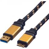 Roline USB-kabel Kablar Roline GOLD USB3.0 A-MicroB. Male/Male. 0.8m