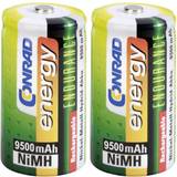 Batterier & Laddbart Conrad energy Endurance HR20 Genopladeligt D-batteri NiMH 9500 mAh 1.2 V 2 stk
