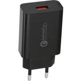 Batterier & Laddbart SiGN Väggladdare USB-A QC 3.0, 18W, 3A Svart
