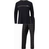 Herr Pyjamasar HUGO BOSS Pyjamas Urban Long Set - Black