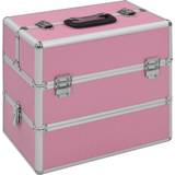 Väskor vidaXL Sminklåda 37x24x35 cm rosa aluminium