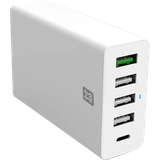 XtremeMac Laddare Batterier & Laddbart XtremeMac POWER DELIVERY USB-C 30W QC 18W 3* USB-A WALL CHARGER XWH-5WC-03-US