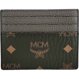 MCM Green/Gray/Beige Mini Card Holder with Silver Money Clip MXCCATA02JH001 MXCCATA02JH001