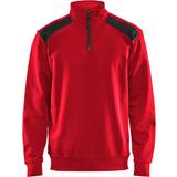 Herr - Röda Tröjor Blåkläder Half Zip 2-Tone Sweatshirt