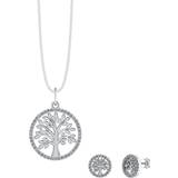 Silver Smyckesset Smykkekæden Life's Tree Jewelery Set - Silver