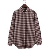 Gant Lila Kläder Gant Regular Fit Checkered Flannel Shirt