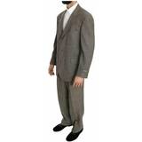 3XL Kostymer Fendi Brown Wool Regular Single Breasted Suit
