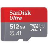 512 GB - U1 Minneskort SanDisk Ultra MicroSDXC Class 10 UHS-I U1 A1 120/10MB/s 512GB