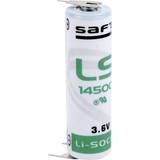 Saft Batterier Batterier & Laddbart Saft LS 14500 3PFRP Special-batterier R6 (AA) U-loddeben Lithium 3.6 V 2600 mAh 1 stk