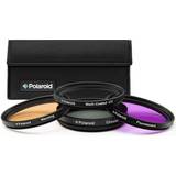 Polaroid Kameralinsfilter Polaroid 55 mm HD flerskikt/multicoated Glass 4-delars filterset – inklusive UV, cirkelformad POL, FDL, varmfilter och filterpåse