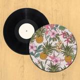 Record player Tropical Floral Pineapple Record Player Äggkopp