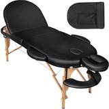 Massage- & Avslappningsprodukter tectake 3-zons massagebänk Sawsan oval med 5 cm stoppning och träram svart