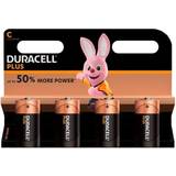 Batterier & Laddbart Duracell batteri plus baby C (LR14) 1,5 V i 4-pack