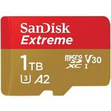 1 TB - Class 10 Minneskort SanDisk Extreme microSDXC Class 10 UHS-I U3 V30 A2 190MB/s 1TB