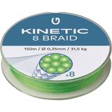 Kinetic Fiskelinor Kinetic 8 Braid 150m Fluo Green 0,26mm/20,6kg