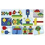 Miniland Mosaikvorlagen för superpegs-paket 12 bilder, grundfärger-95076